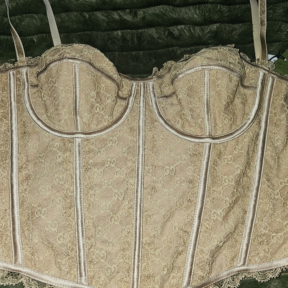 Gucci Lace Bustier Top in Beige - Picture 8 of 8